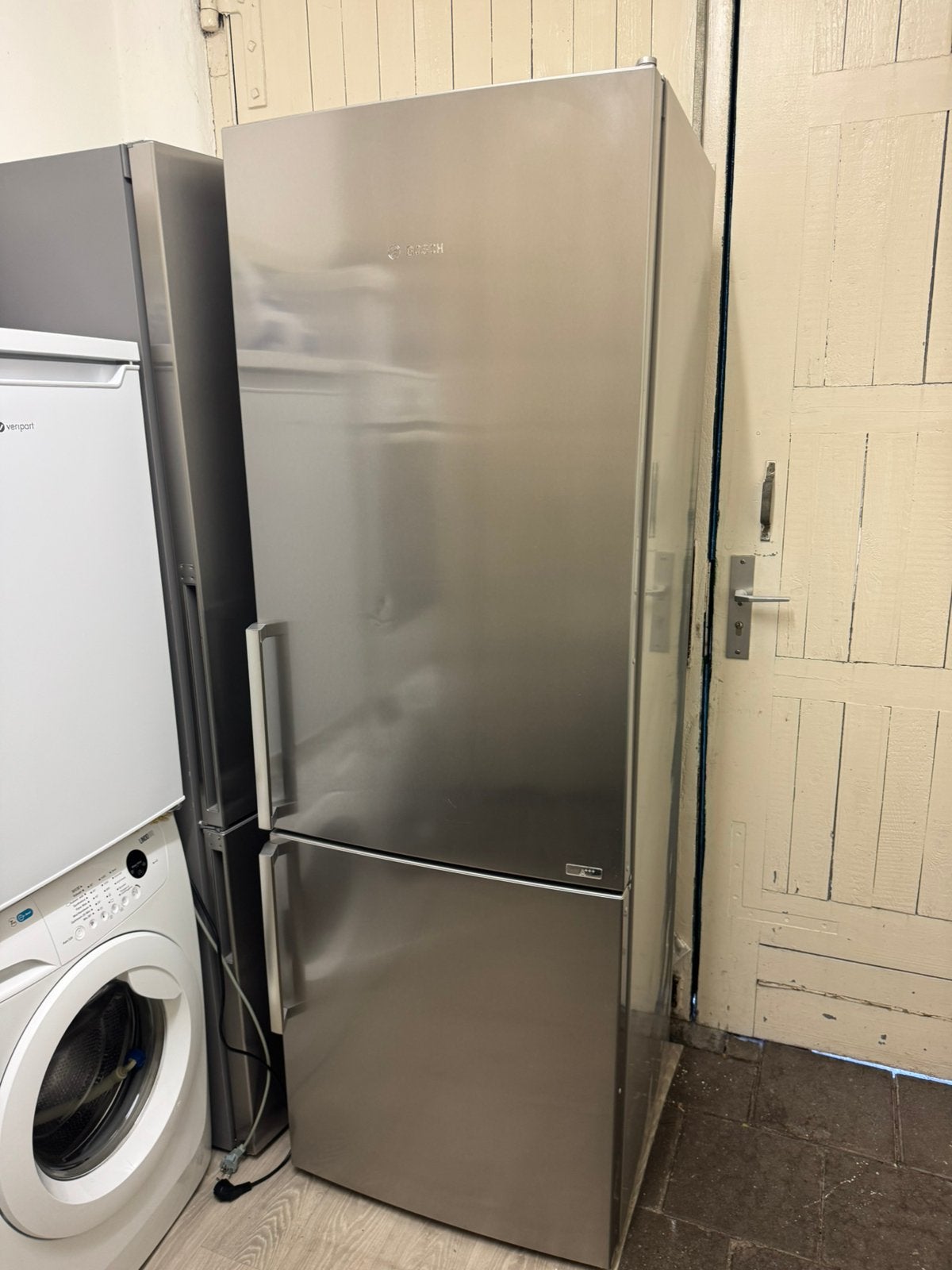 BOSCH RVS KoelVriescombinatie | A+++ | XXL Formaat, Witgoed en Apparatuur, Koelkasten en IJskasten, Ophalen, Gebruikt, 200 liter of meer