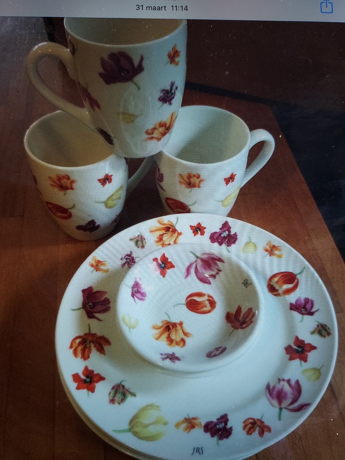 Janneke Brinkman tulips, Ophalen of Verzenden, Zo goed als nieuw, Bord(en), Overige stijlen