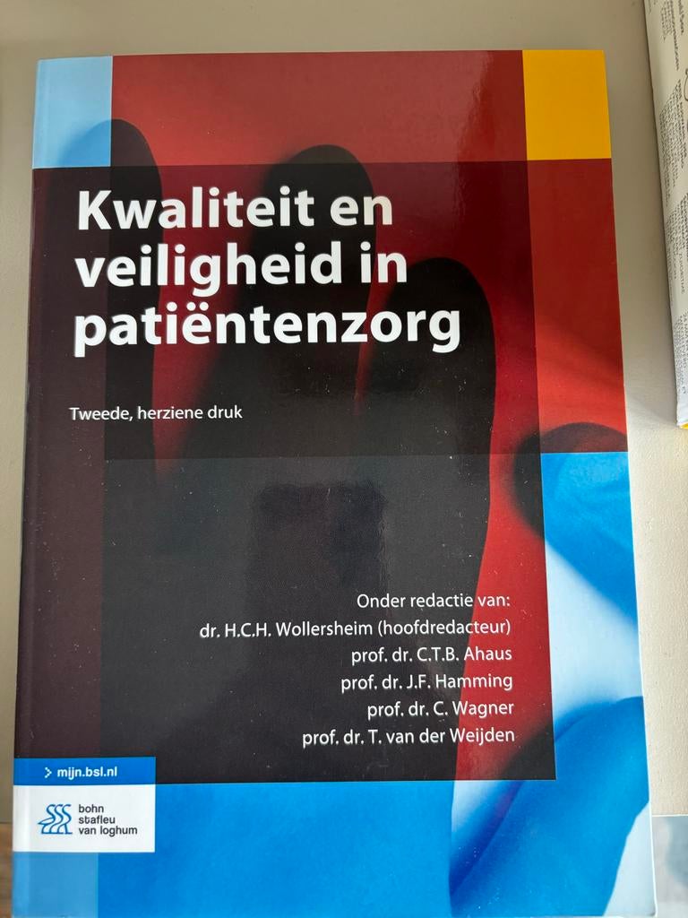 Studieboek Kwaliteit en Veiligheid in Patiëntenzorg, Ophalen of Verzenden, Gamma, Gelezen, HBO