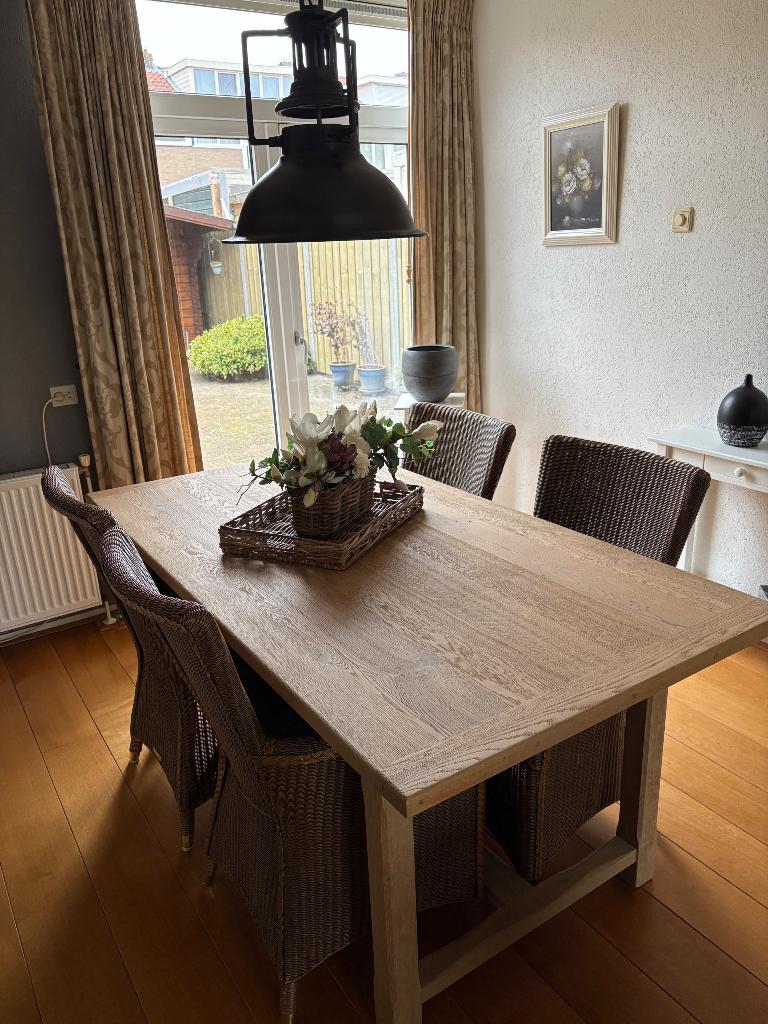 Eettafel, Ophalen, Gebruikt, 100 tot 150 cm, Eikenhout