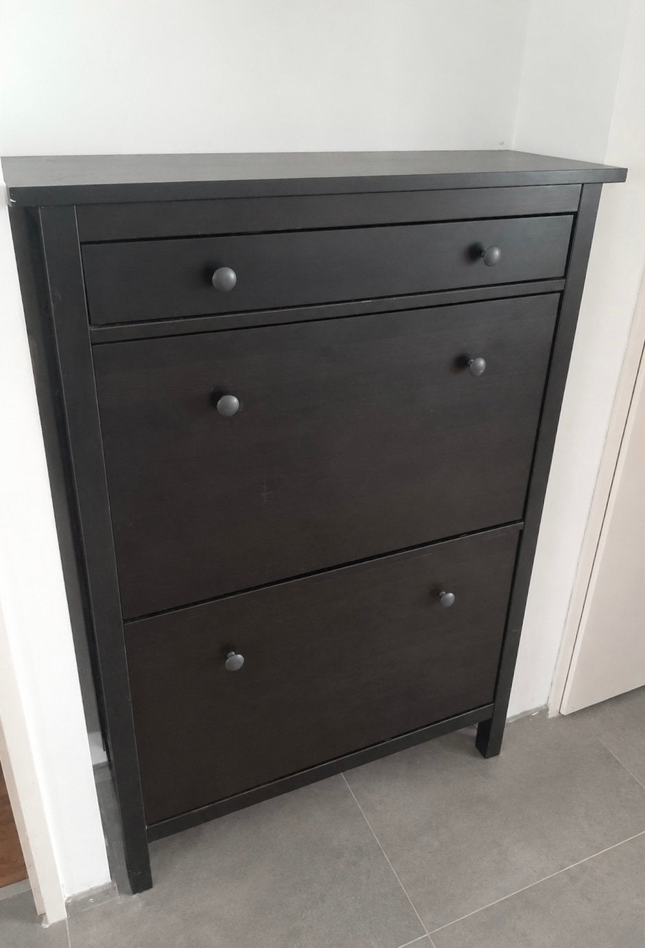 IKEA Hemnes schoenenkast zwart bruin, Huis en Inrichting, Kasten | Schoenenkasten, Ophalen, Zo goed als nieuw