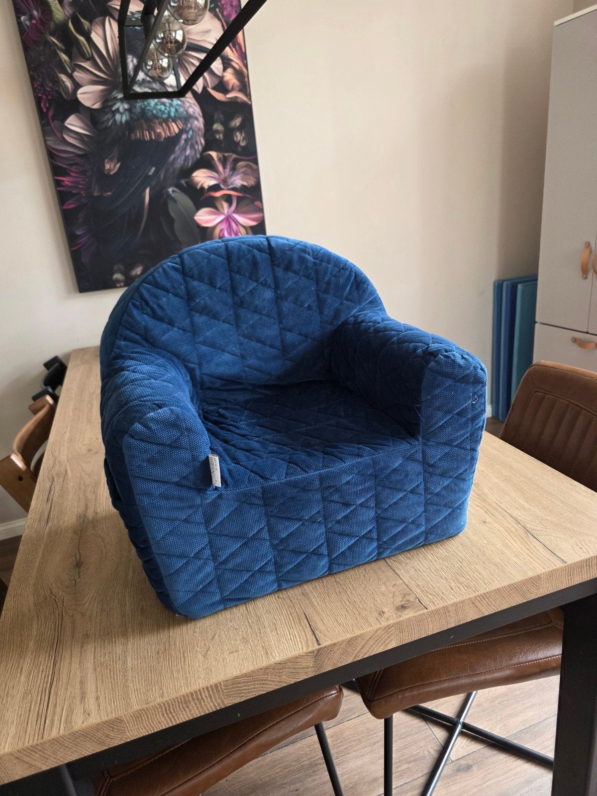 Mio Albero blauwe kinderstoel, nette staat., Ophalen of Verzenden, Gebruikt, Overige typen