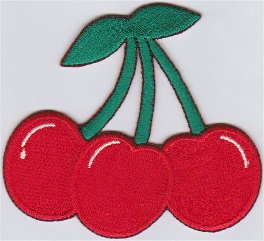 Kersen stoffen opstrijk patch embleem #3, Ophalen of Verzenden, Nieuw, Shirt