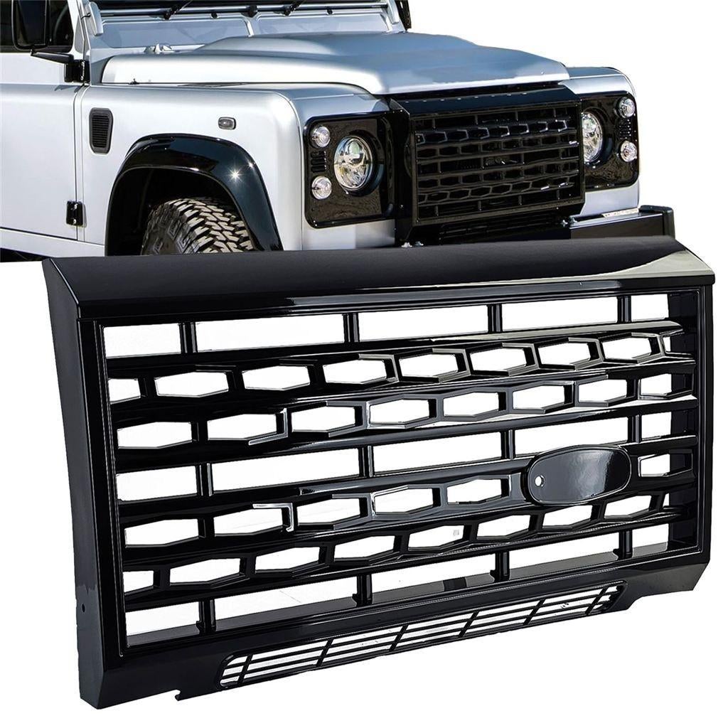 Grill Voor Land Rover Defender LD 90 / 110 Glans Zwart, Auto diversen, Tuning en Styling, Verzenden