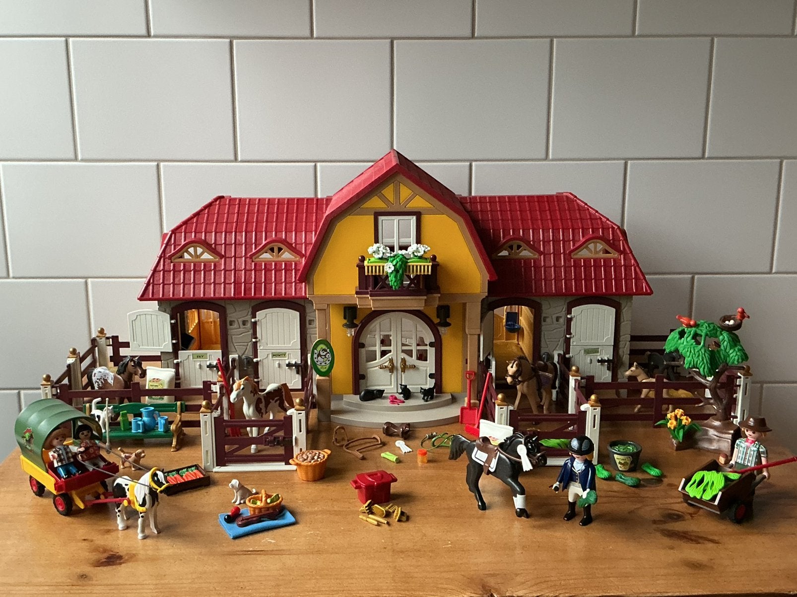 PLAYMOBIL UITGEBREIDE GROTE PAARDENRANCHE 🐎 🐎 SUPERSET !!, Verzenden, Gebruikt