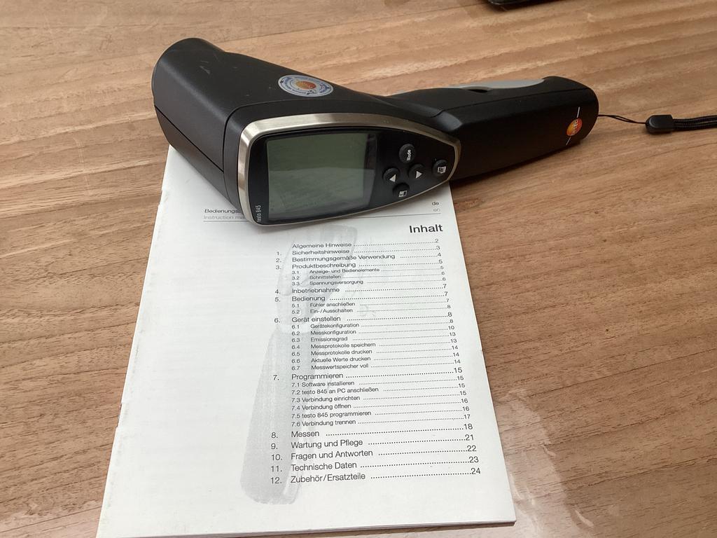 Testo 845 Infraroodthermometer met Laser, Ophalen of Verzenden, Gebruikt, Temperatuur