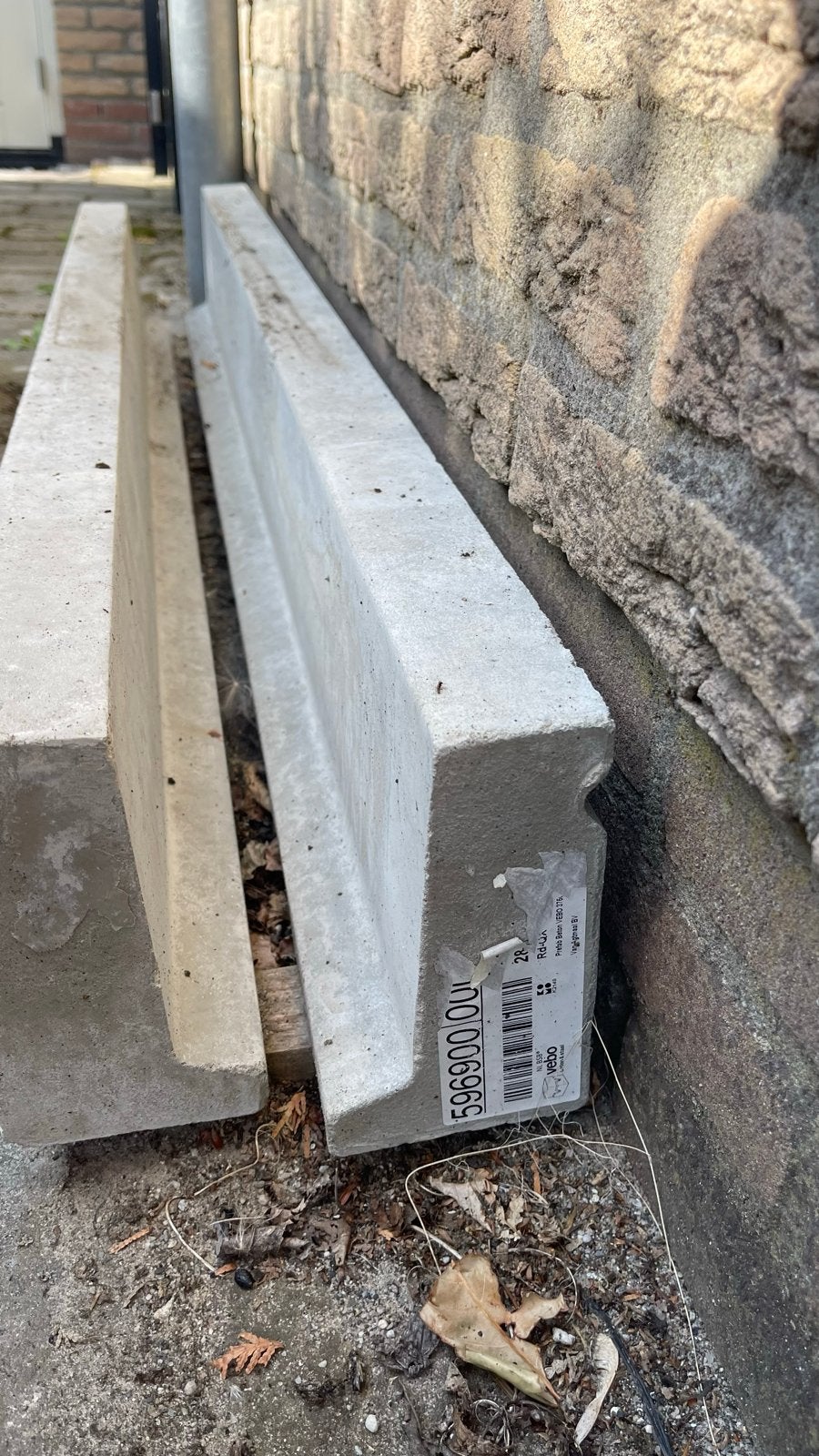 2 Betonnen raamdorpels 125 cm - Grijs 11,5 x 9/5, Ophalen, Nieuw