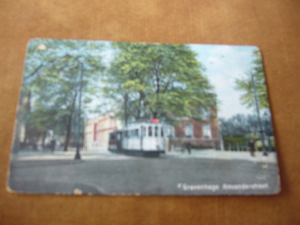 S, GRAVENHAGE  =  ALEXANDERSTRAAT MET TRAM  BRIEFKAART  1908, Ophalen of Verzenden, Voor 1920, Gelopen, Zuid-Holland