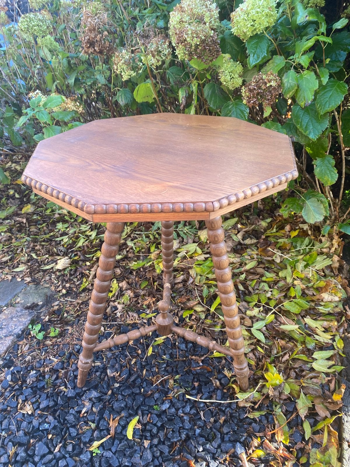 Antieke handgemaakte eiken bijzettafel, Antiek en Kunst, Ophalen