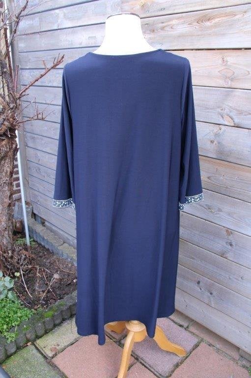 Jurk donkerblauw Yoek mt 42-44 Vaste prijs, Yoek, Blauw, Maat 42/44 (L), Ophalen of Verzenden