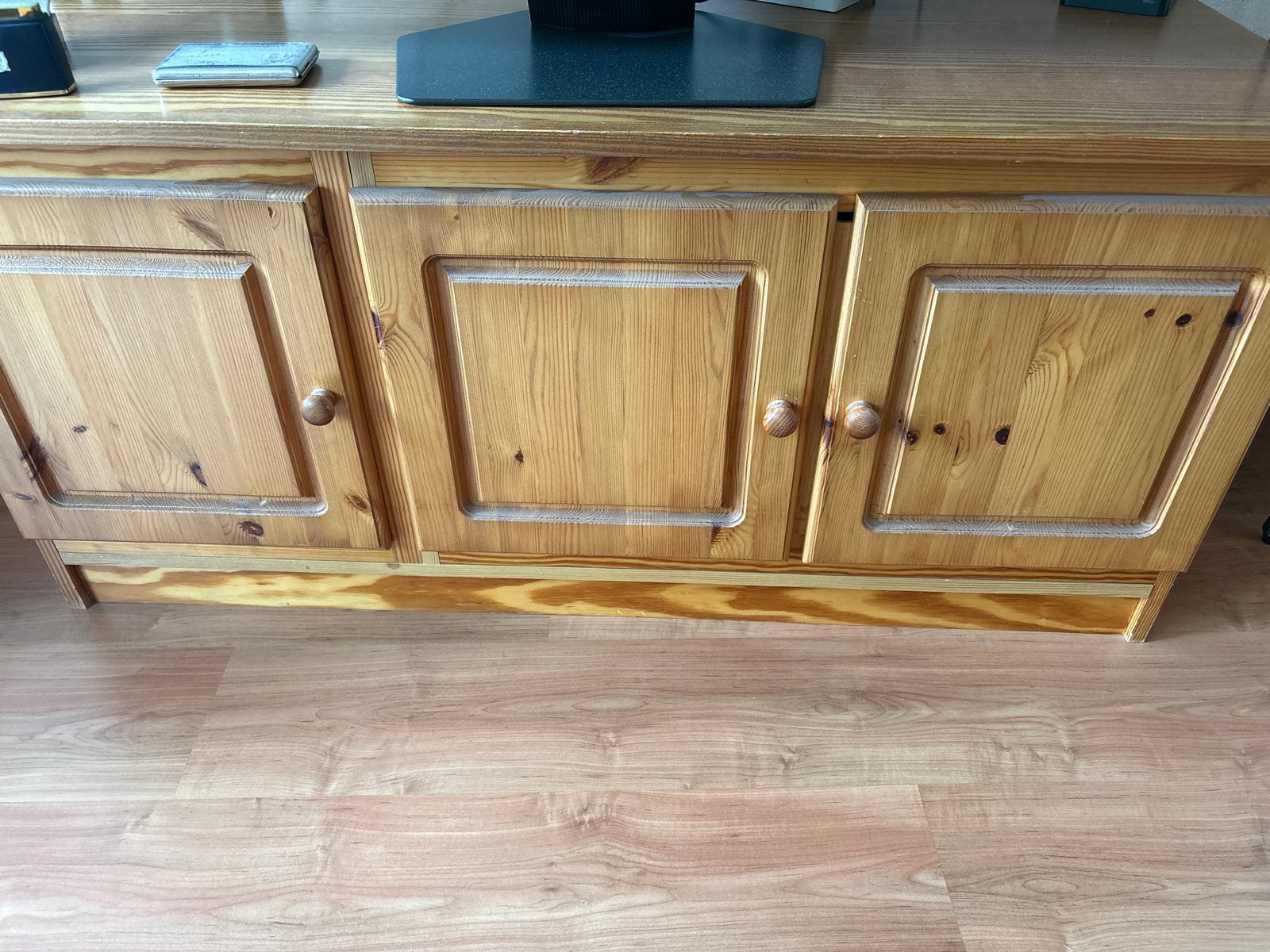 Houten TV-meubel met opbergruimte, Ophalen, Gebruikt, 100 tot 150 cm, Minder dan 100 cm