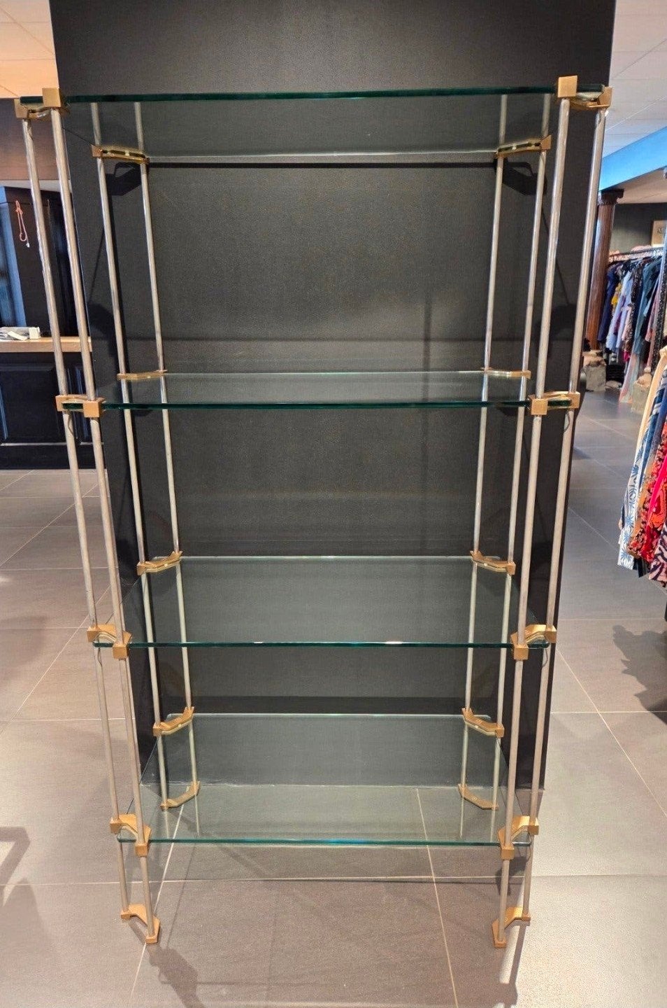 Peter Ghyczy Open kast/etagere glas/messing  Vintage, Ophalen, Zo goed als nieuw
