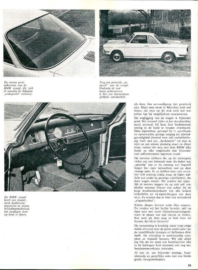 Autovisie test BMW LS Coupe 1965, Ophalen of Verzenden, Gelezen, BMW