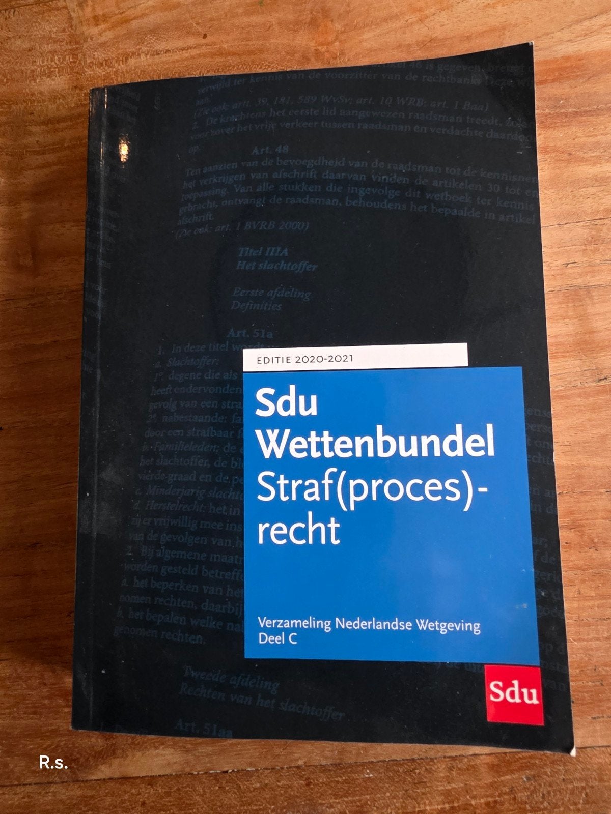Sdu Wettenbundel Straf(proces)recht 2020-2021, Boeken, Zo goed als nieuw, Gamma, Verzameling Nederlandse Wetgeving, HBO