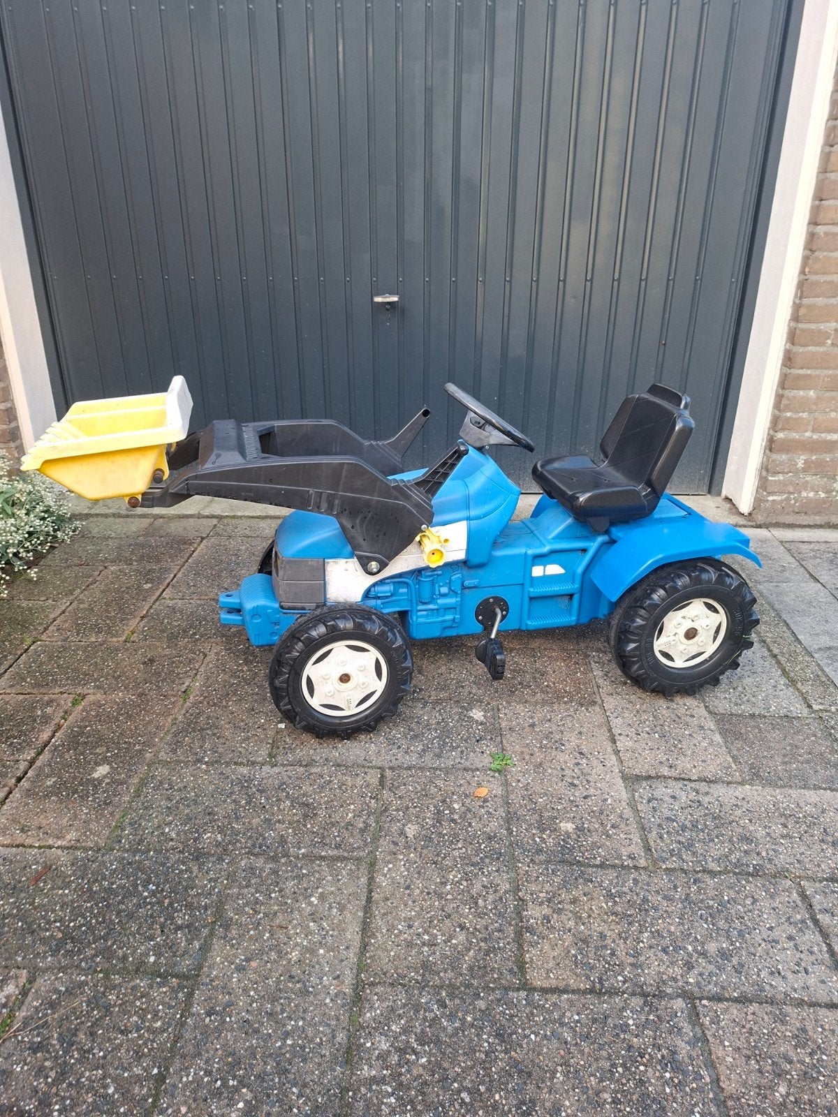 Goed gebruikte traptractor met voorlader - Blauw, Ophalen of Verzenden, Gebruikt
