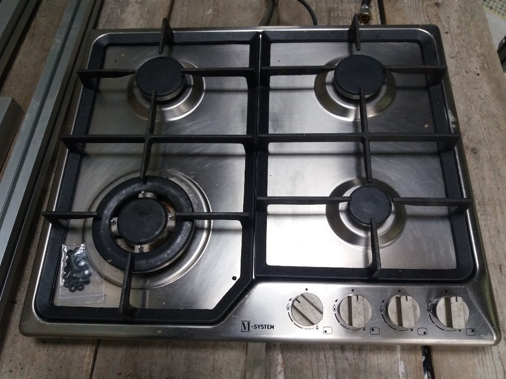 gaskookplaat, Witgoed en Apparatuur, Ophalen, Gebruikt, 4 kookzones, Inbouw