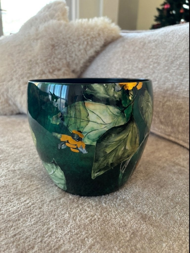 Pot set van 3 Bee Green 21x16 cm | Designed by Lammie, Huis en Inrichting, Woonaccessoires | Vazen, Overige materialen, 21 cm
