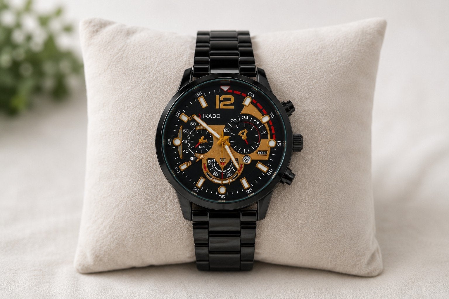 Vikabo Herenhorloge Zwart - Stijlvol en Modern, Sieraden, Tassen en Uiterlijk, Horloges | Heren, Overige merken, Staal, Staal