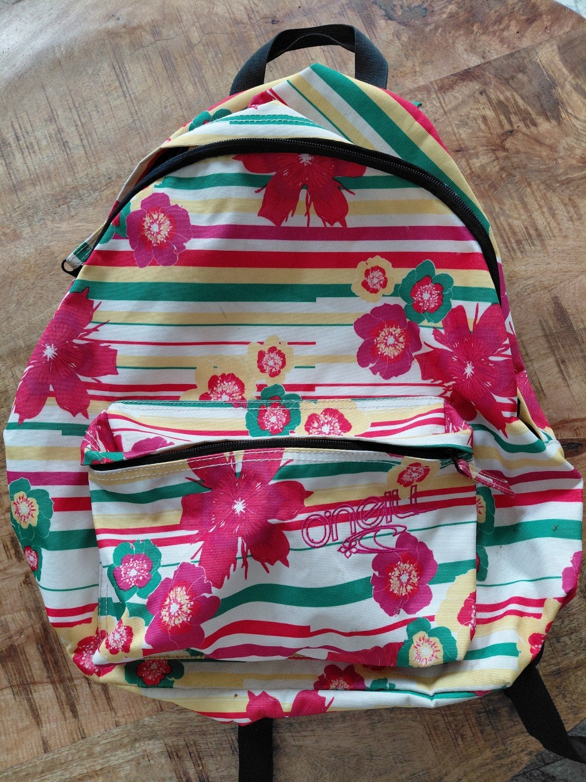 O'Neill rugzak met bloemenprint en strepen, Gebruikt, Minder dan 25 cm, 30 tot 45 cm, Ophalen
