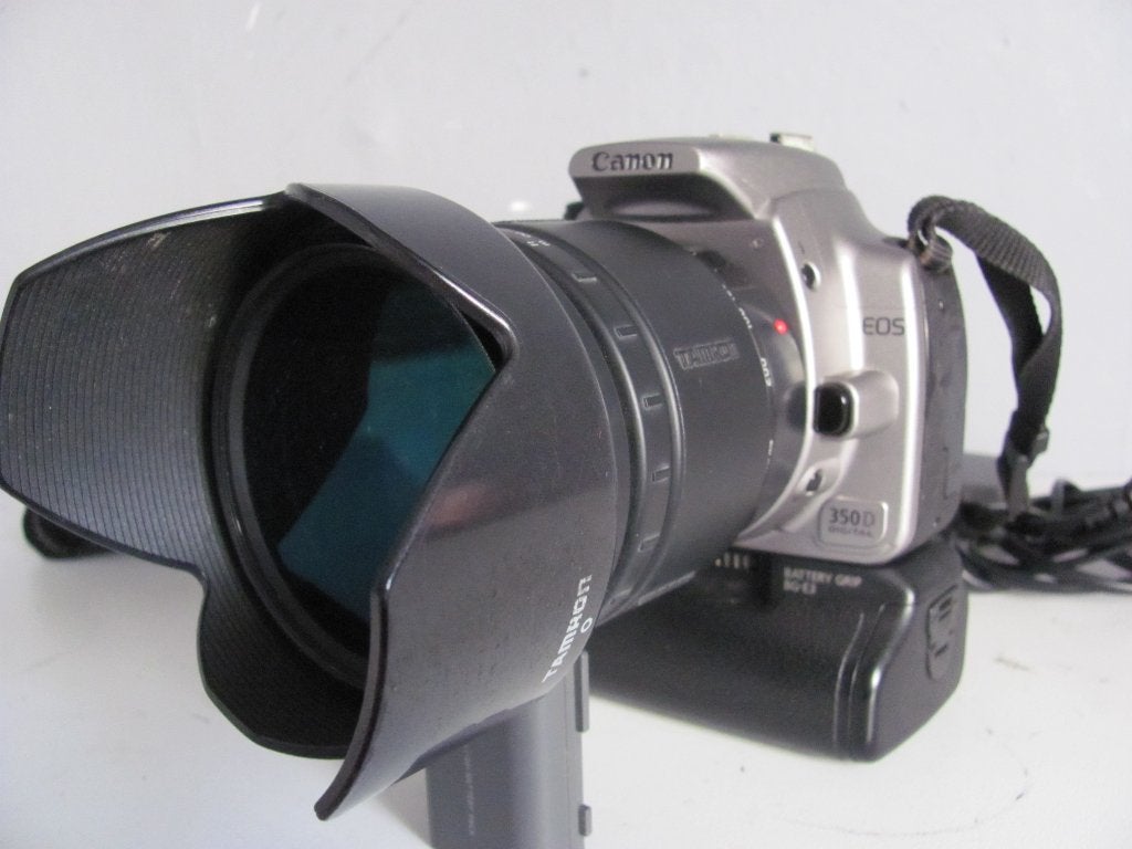 Canon eos 350D digital  met battery grip bg-E3, Ingebouwde flitser, Spiegelreflex, Canon, Geheugenkaart