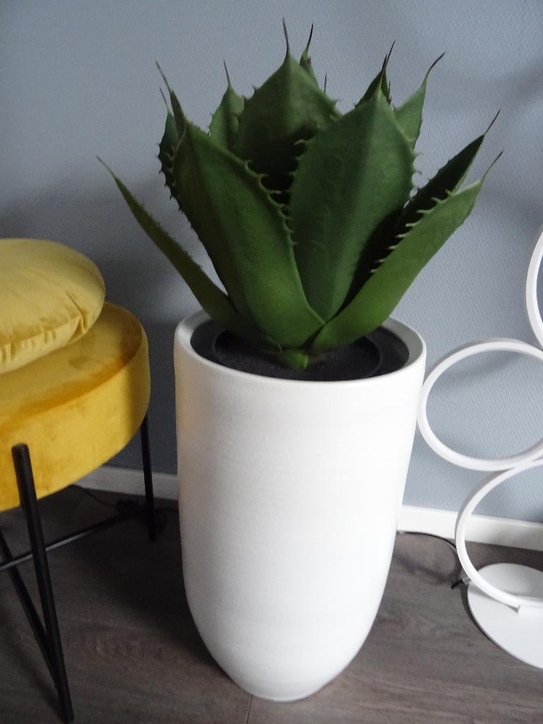 GROTE HOGE BLOEMPOT + KUNSTPLANT IN POT AANBIEDING!!!!, Tuin en Terras, Bloempotten, Zo goed als nieuw, Aardewerk, Binnen, 40 tot 70 cm