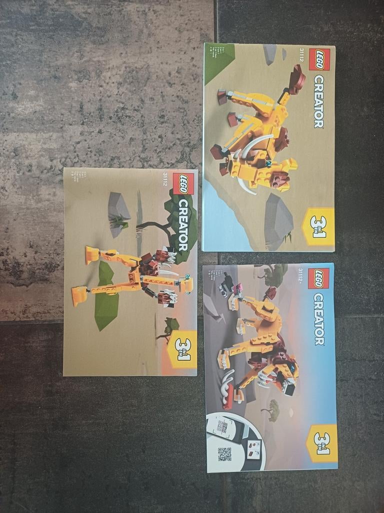 Lego Creator 31112 Wilde Leeuw 3-in-1 set, Ophalen, Compleet, Lego, Zo goed als nieuw