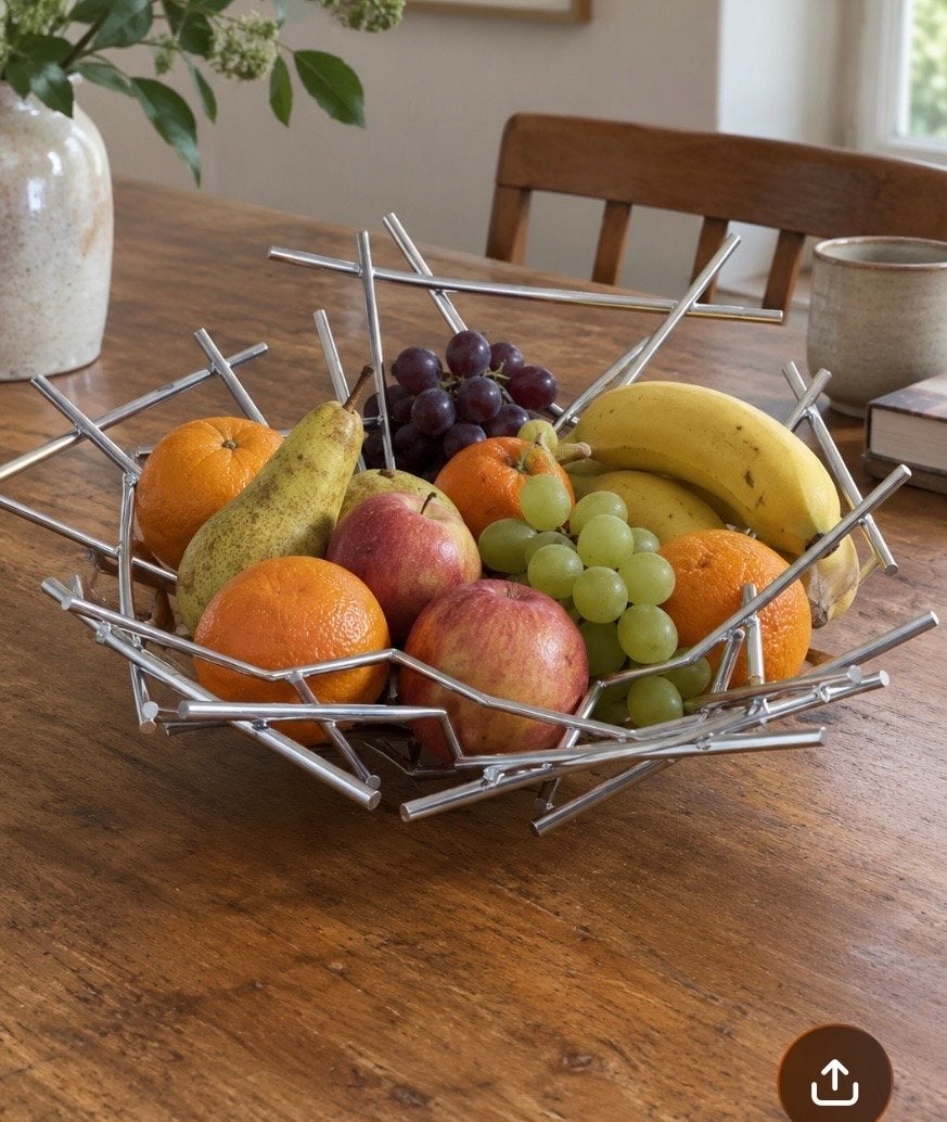 Alessi Blow Up Fruitschaal - Fratelli Campana 2004, Ophalen of Verzenden, Zo goed als nieuw, Zilver, Metaal