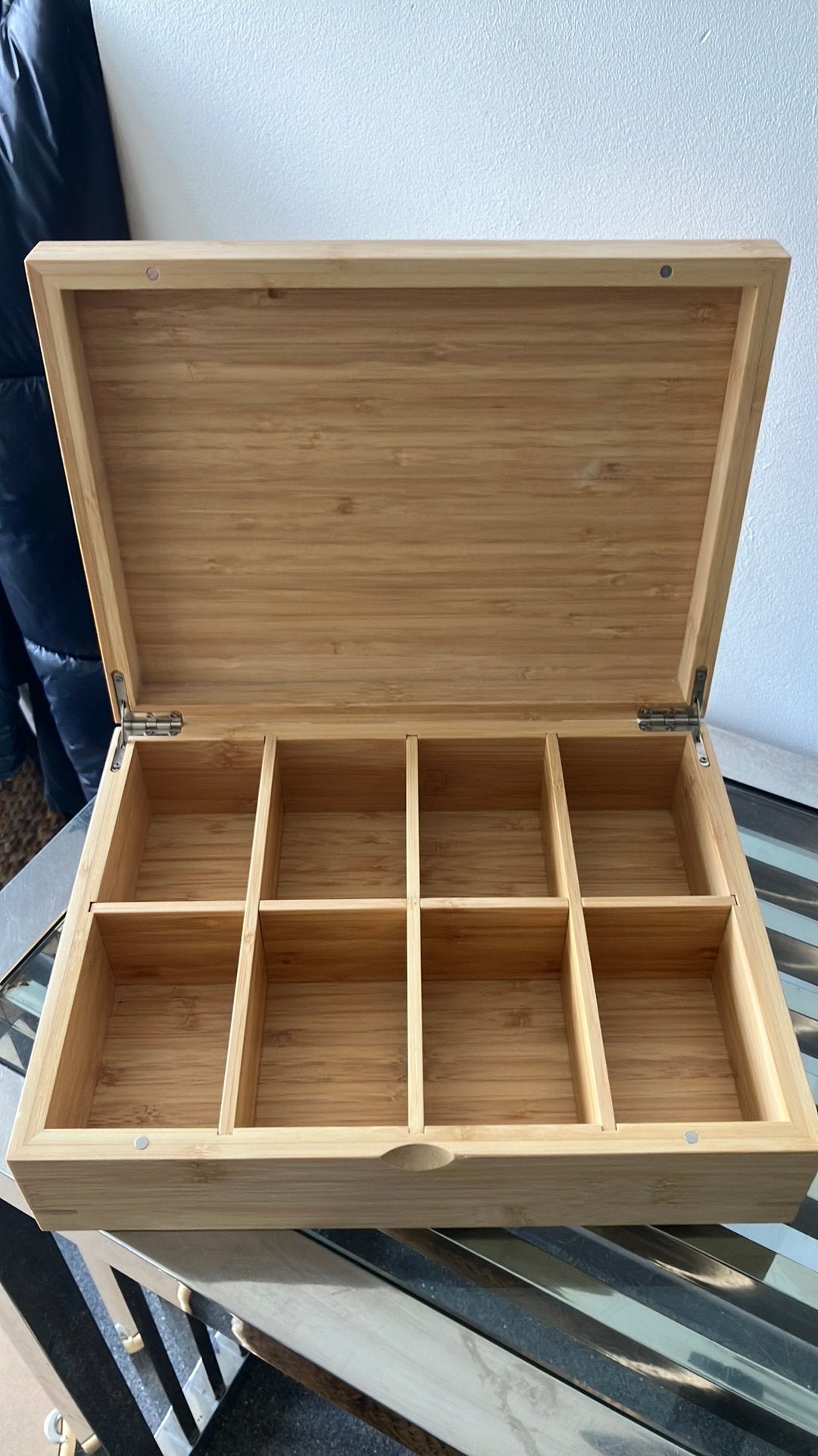 Houten theedoos, Ophalen of Verzenden, Minder dan 50 cm