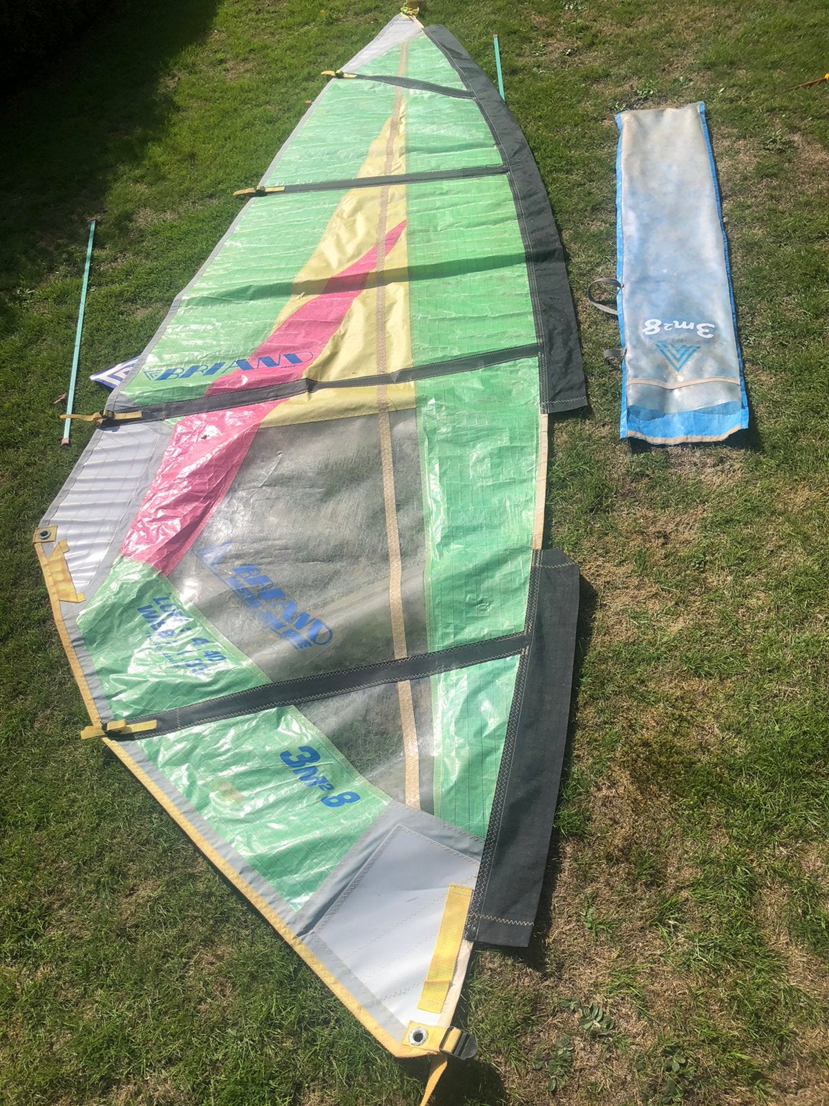 windsurf zeil, Watersport en Boten, Ophalen, Gebruikt, 3.5 tot 5 m², Met draagtas