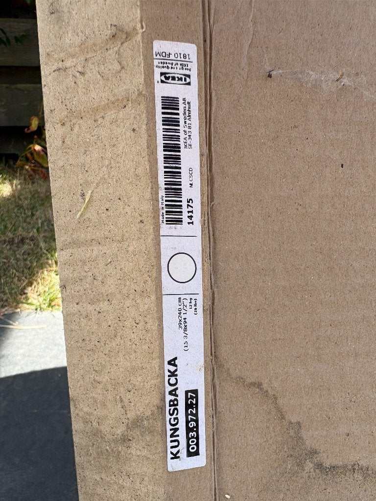 IKEA KUNGSBACKA afwerkpaneel 39  240 cm - 2 stuks– gratis, Ophalen, Minder dan 50 cm, 200 cm of meer, Wit