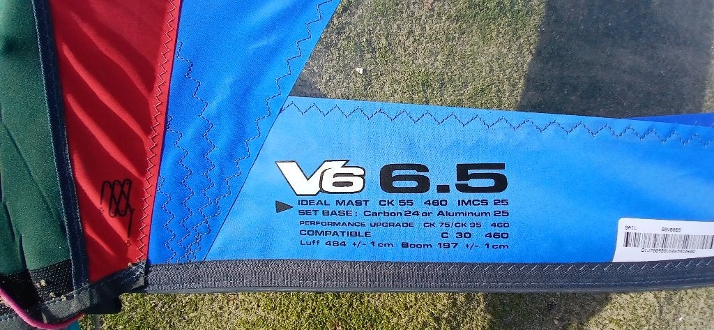 NeilPryde tuigage V6 6.5m2, C15 mast, ART giek., Ophalen, Met mast, Gebruikt, 5 tot 6.5 m²