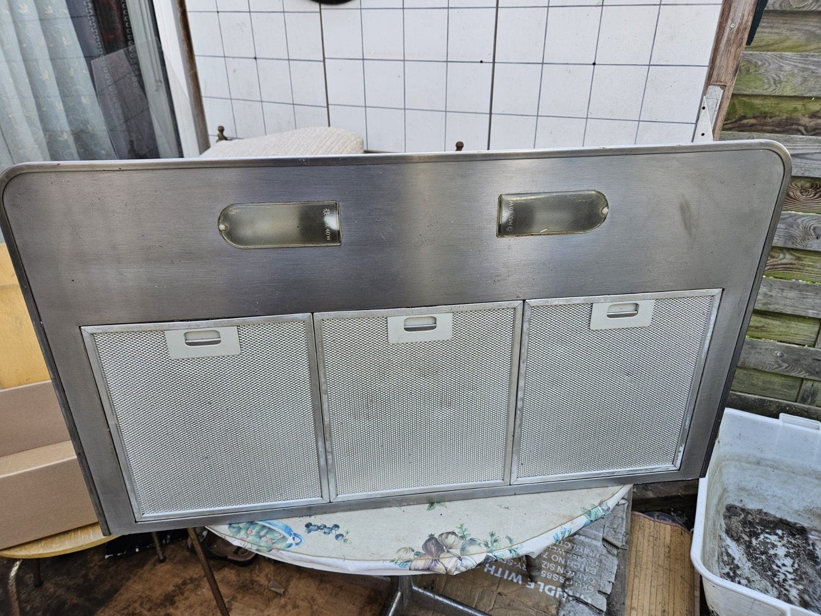 Indesit Afzuigkap - Gebruikt, RVS, zonder Motor, Ophalen of Verzenden