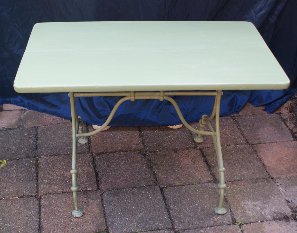 Antieke Franse tuintafel met gietijzer onderstel, Ophalen