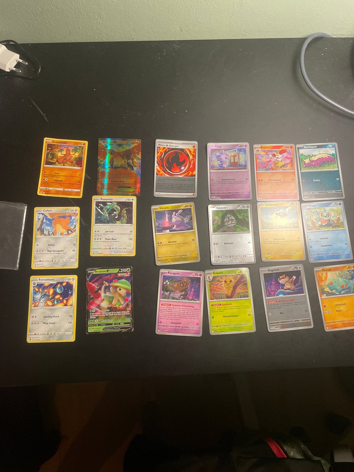 18 Pokémon kaarten (3 zeldzaam) + kaarthouder, Ophalen of Verzenden, Gebruikt, Meerdere kaarten