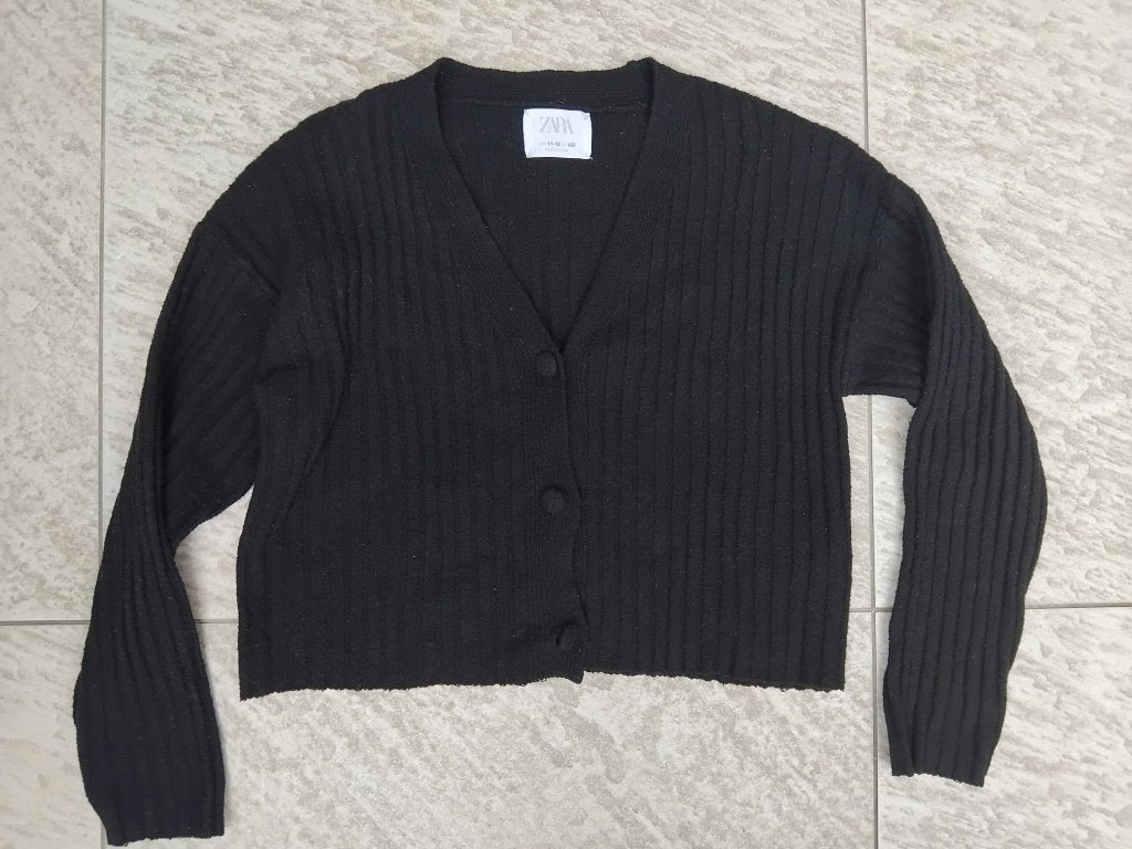 Zara zwart vest maat 152 vestje, Kinderen en Baby's, Kinderkleding | Maat 152, Meisje, Trui of Vest, Ophalen of Verzenden, Zo goed als nieuw