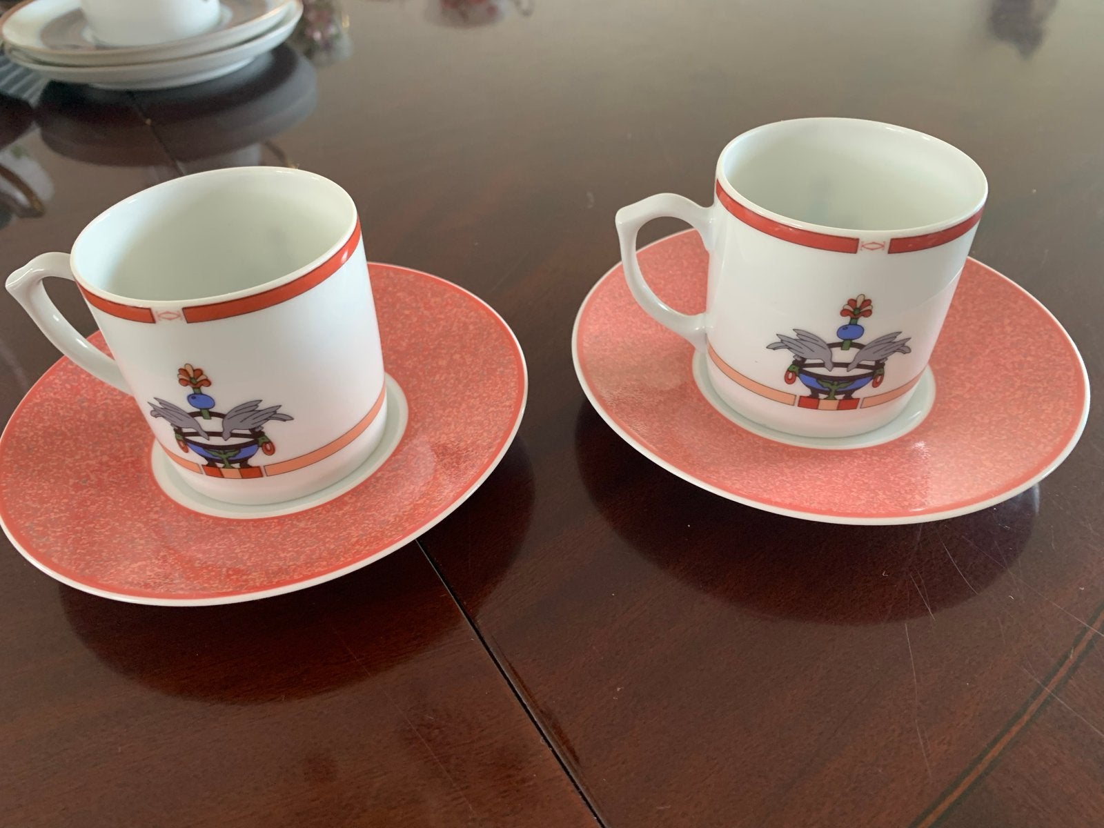 Set van 2 Cartier Limoges espresso kopjes en schotels, Ophalen