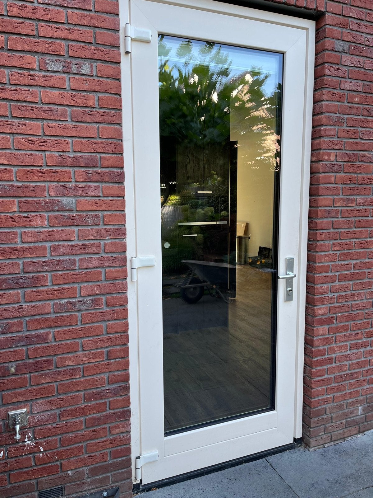 Kunststof deurkozijn met tripple glas, Kunststof, Gebruikt, Deurkozijn, Inclusief glas