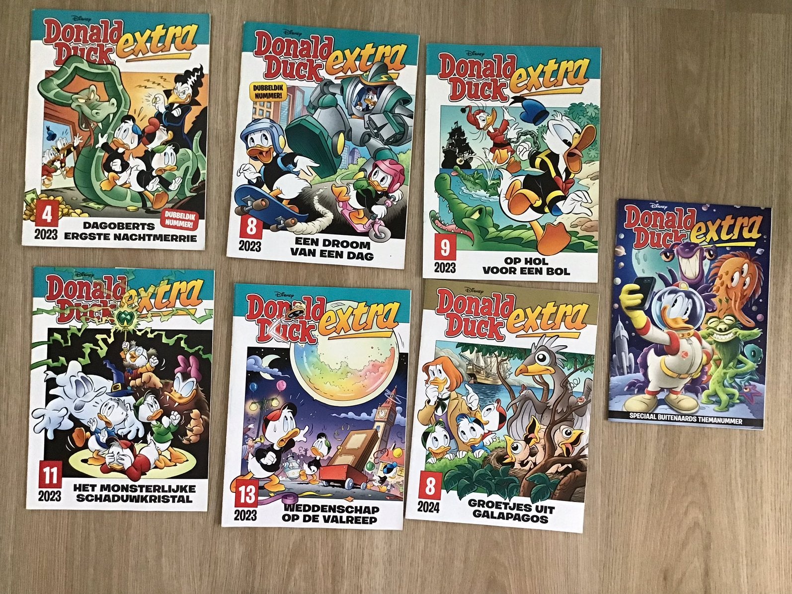 7 Donald Duck Extra tijdschriften, Boeken, Meerdere stripboeken, Ophalen of Verzenden, Zo goed als nieuw, Donald Duck / Disney