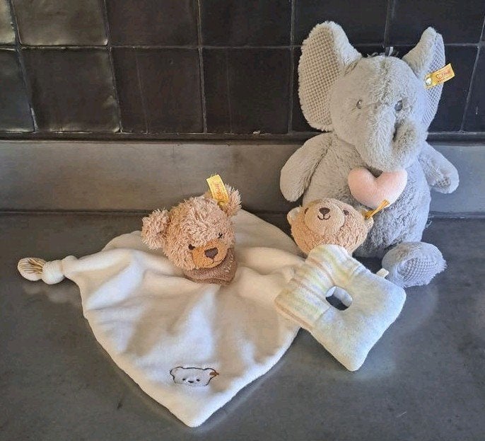 Steiff baby speelgoed, Kinderen en Baby's, Speelgoed | Knuffels en Pluche, Ophalen, Gebruikt, Olifant