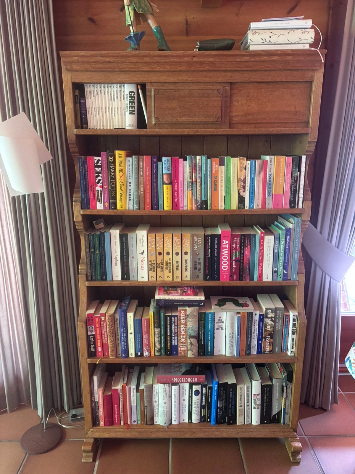 Boekenkast van hardhout, Huis en Inrichting, Ophalen, 200 cm of meer, 50 tot 100 cm, Zo goed als nieuw