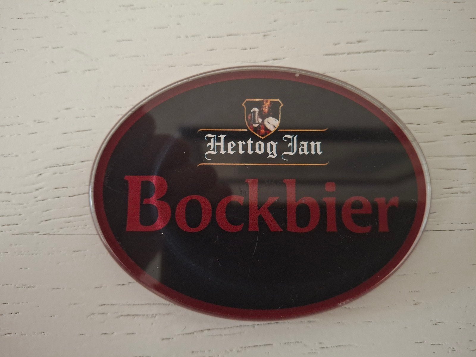 Hertog Jan Taplens : Bockbier, Verzamelen, Biermerken, Ophalen of Verzenden, Zo goed als nieuw, Reclamebord, Plaat of Schild, Hertog Jan