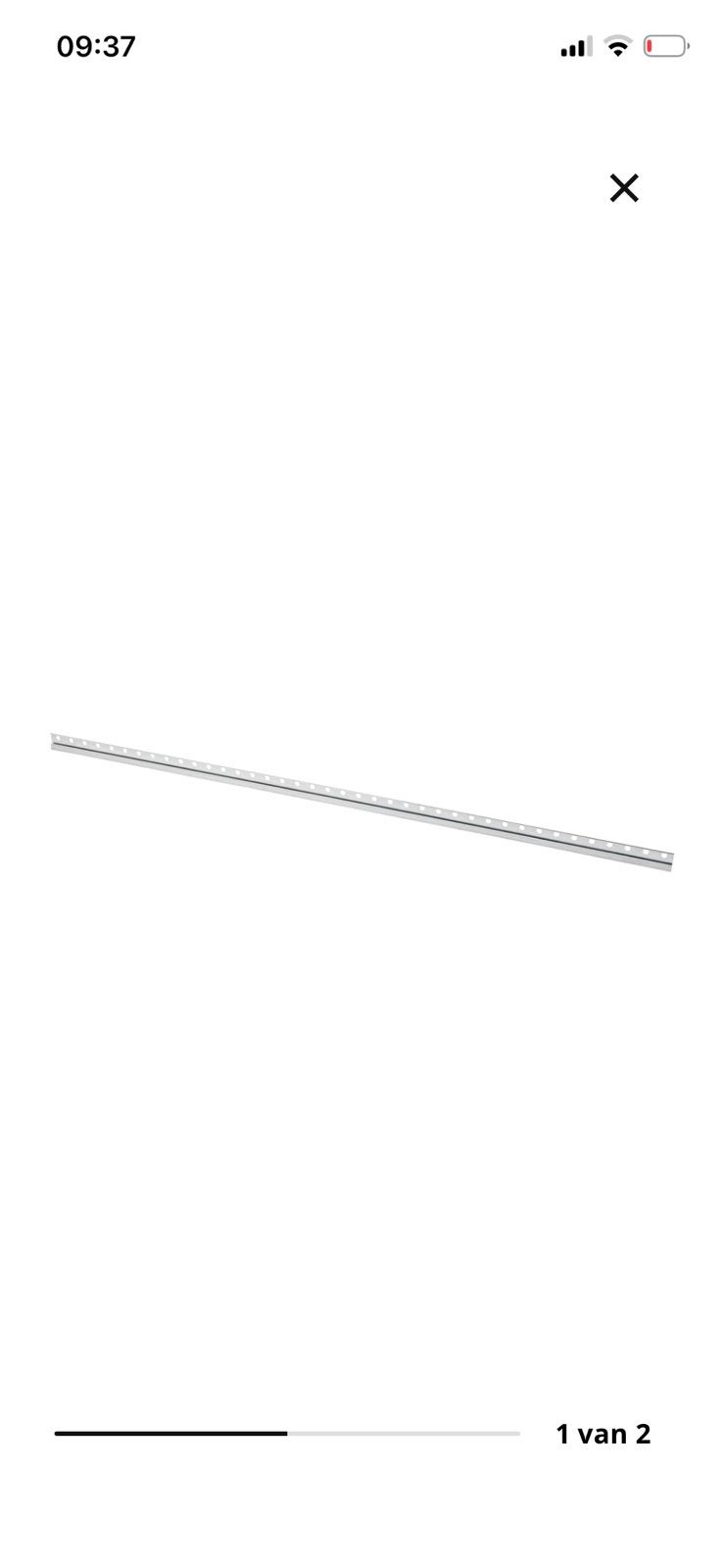 METOD Ophangrail, verzinkt, 200 cm, Ophalen, Minder dan 50 cm, Nieuw, Minder dan 25 cm