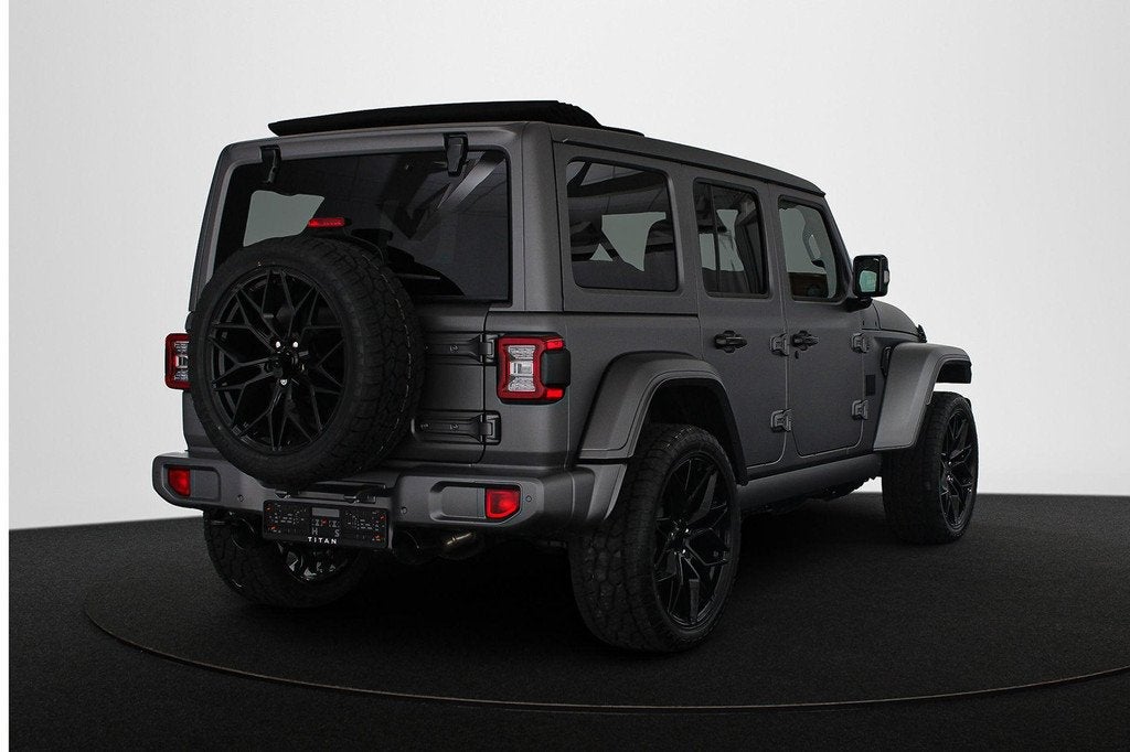Jeep Wrangler 4xe 380pk TITAN, Auto's, Jeep, Automaat, Automatische klimaatregeling, 4 cilinders, Cabriolet