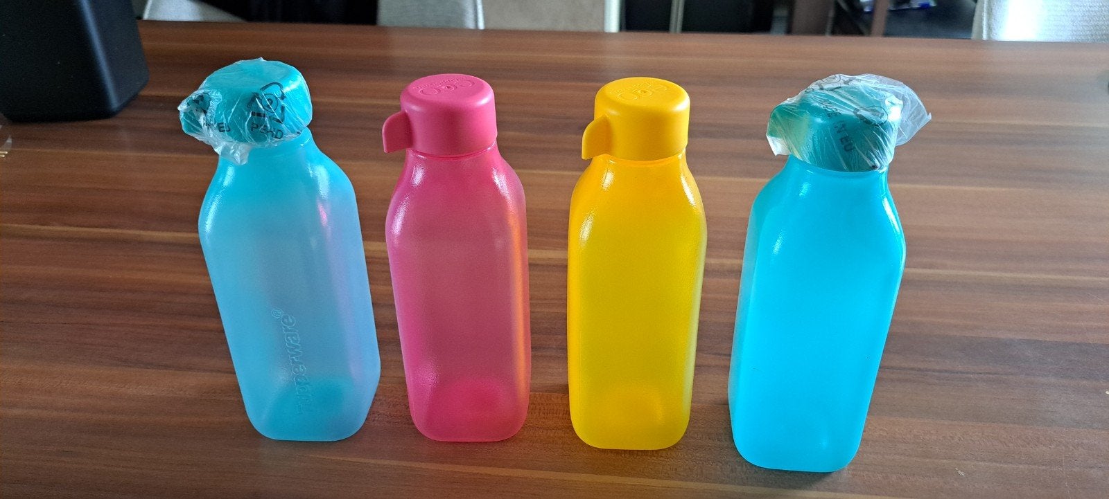 Nieuwe Tupperware Ecoflessen Vierkant 500 ml, Ophalen of Verzenden, Nieuw, Blauw, Beker of Kan
