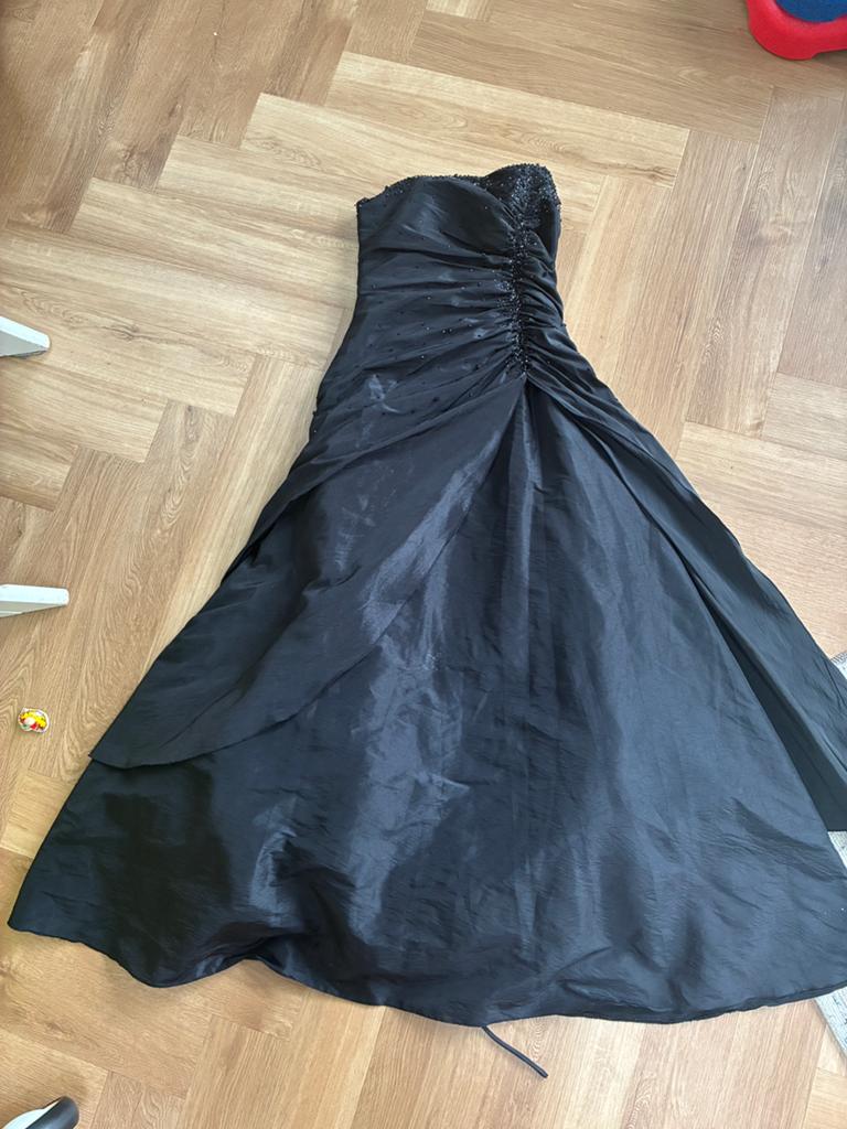 Galajurk maat s zwart strapless, Kleding | Dames, Ophalen of Verzenden, Zo goed als nieuw, Zwart, Galajurk
