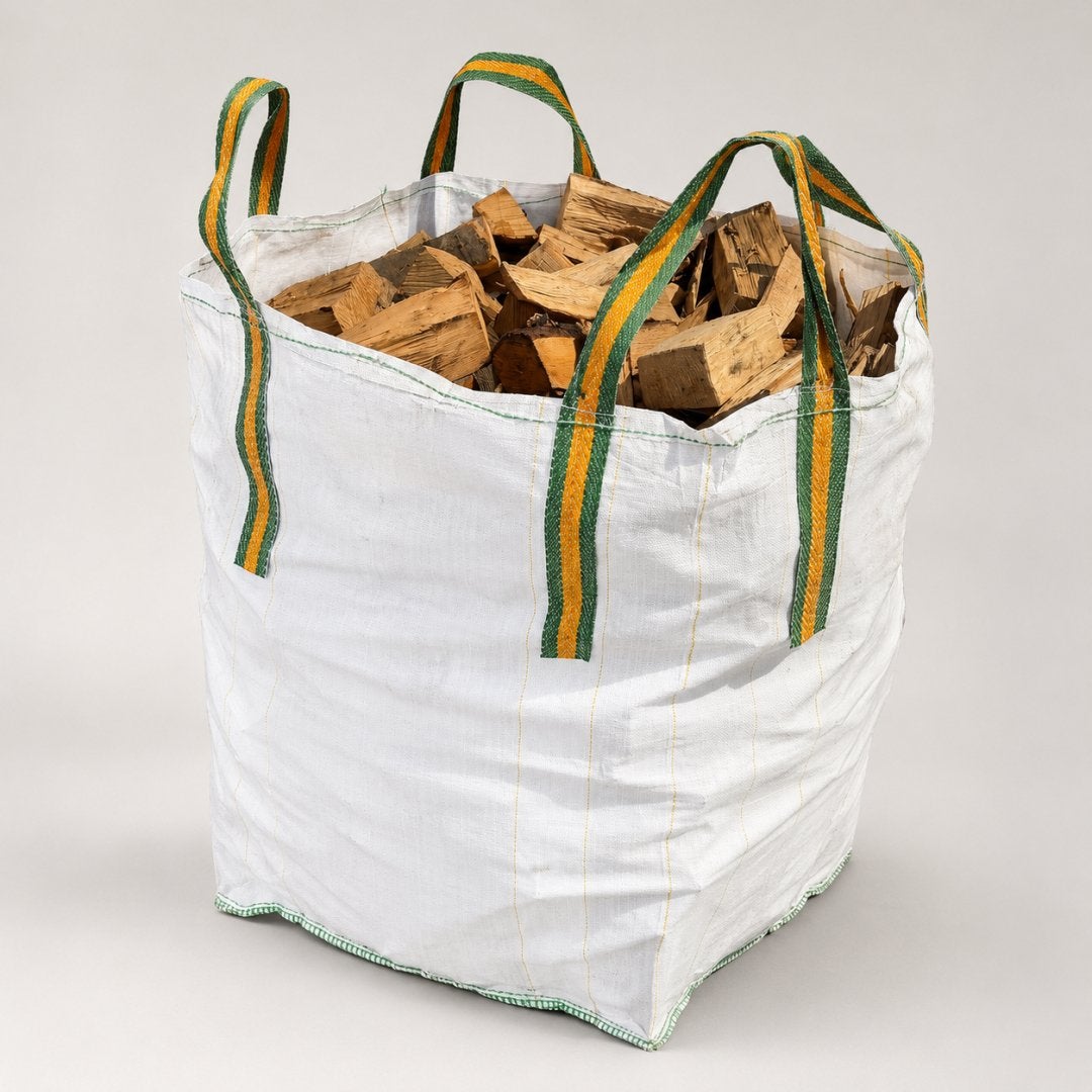 1,2 kuub gedroogd wilgenhout 9 big bags, Tuin en Terras, Haardhout, 6 m³ of meer, Ophalen of Verzenden, Overige houtsoorten, Blokken