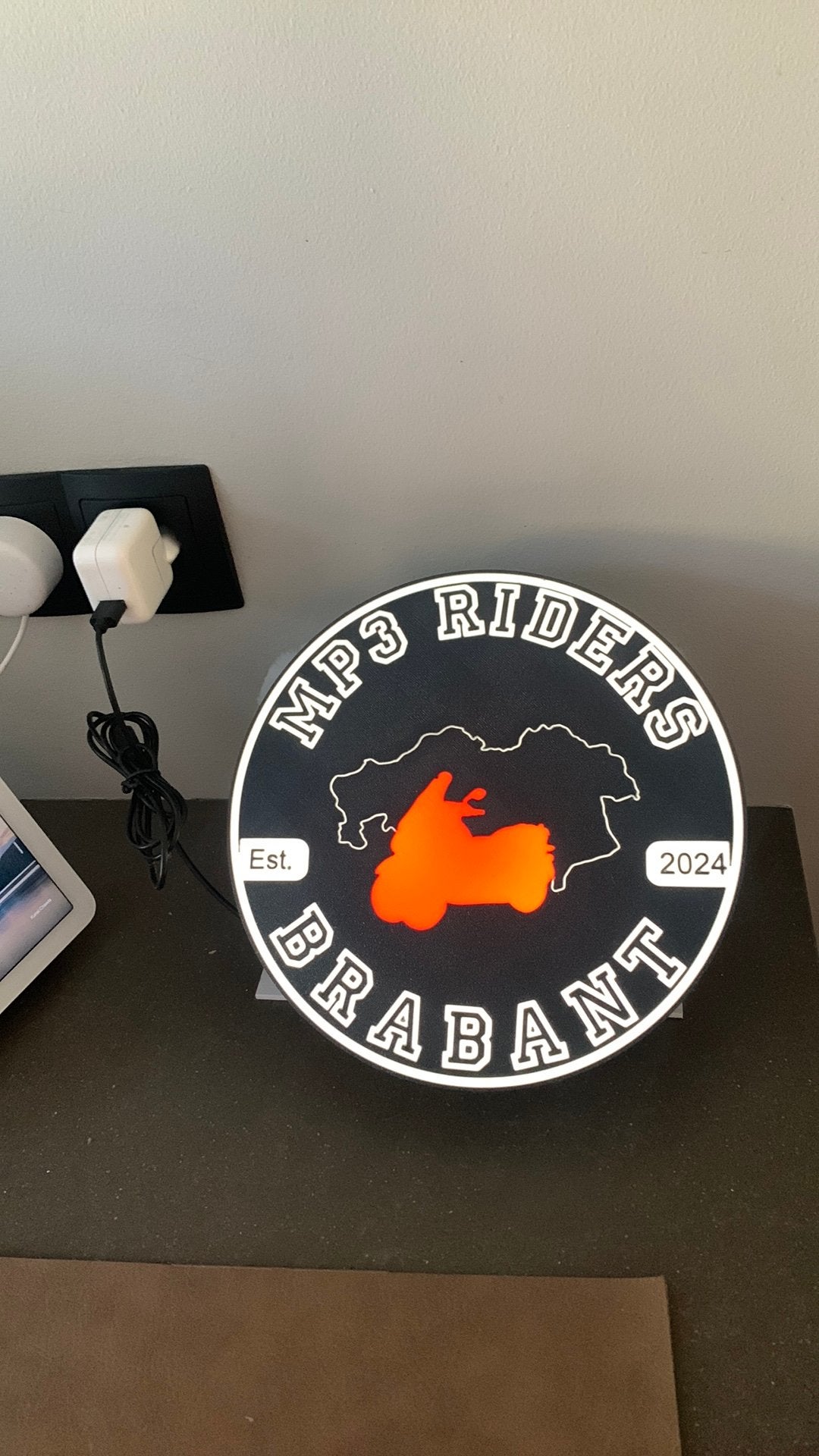 MP3Riders lamp, Ophalen of Verzenden, Zo goed als nieuw, Lichtbak of (neon) lamp