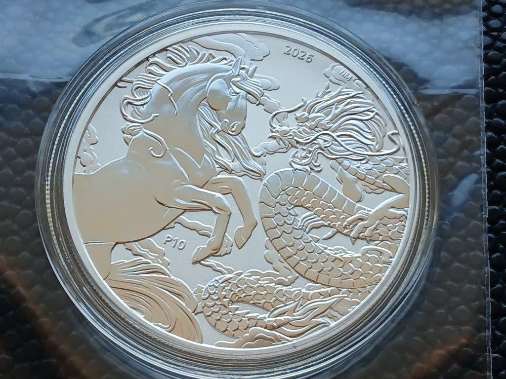 2026 Dragon & Horse Chinese Myths & Legends 1 oz silver BU, Ophalen of Verzenden, Zilver