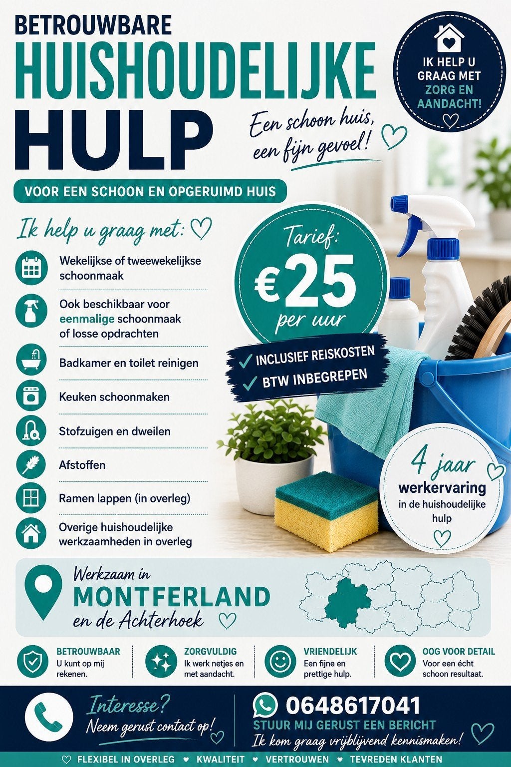Wegens uitbreiding heb ik weer ruimte voor nieuwe klanten, Vacatures, Vacatures | Schoonmaak en Facilitaire diensten, Vanaf 3 jaar
