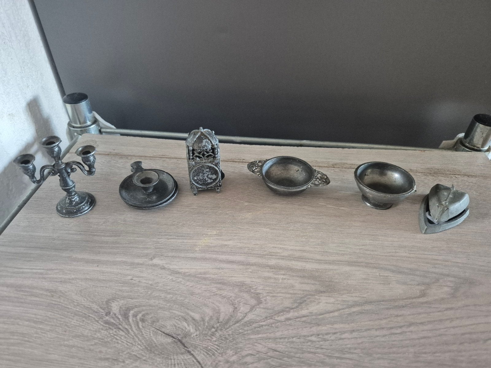 6 tinnen beeldjes, Ophalen of Verzenden, Zo goed als nieuw, Overige typen